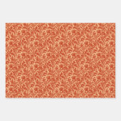 Feuille De Papier Cadeau William Morris Thistle, Orange, Turquoise, Rose (Devant)