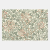 Feuille De Papier Cadeau William Morris Vert Sauge Motif Tulipe : Vintage (Devant 3)