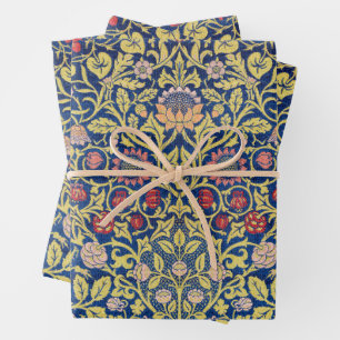 Feuille De Papier Cadeau William Morris, Violette et Colombine