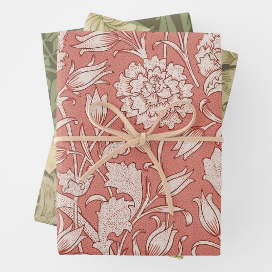 Feuille De Papier Cadeau William Morris Wild Tulip Classique Conception Vic (En situation)