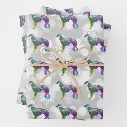 Feuille De Papier Cadeau Windhound Silken (En situation)