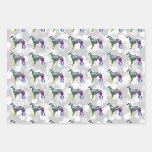 Feuille De Papier Cadeau Windhound Silken (Devant)