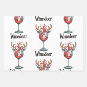 Feuille De Papier Cadeau Winedeer Reindeer Christmas Xmas Matching Family (Devant)