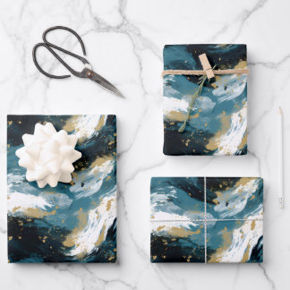 Feuille De Papier Cadeau Winter Abstract Paint