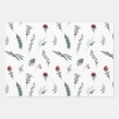 Feuille De Papier Cadeau Winter Blue Spruce & Mulled Berries White (Devant)