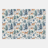Feuille De Papier Cadeau Winter Country Farm & Red Barnes (Devant 3)