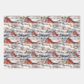 Feuille De Papier Cadeau Winter Country Farm & Red Barnes (Devant 2)