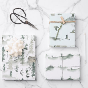 Feuille De Papier Cadeau Winter Wilderness Holiday Association