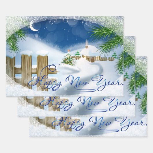 Feuille De Papier Cadeau Winter Wonderland (Lot)