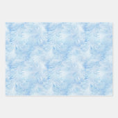 Feuille De Papier Cadeau Winter Wonderland Bleu gelé motif (Devant 3)