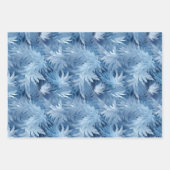 Feuille De Papier Cadeau Winter Wonderland Bleu gelé motif (Devant 2)