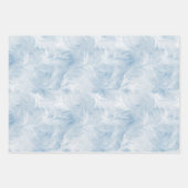 Feuille De Papier Cadeau Winter Wonderland Bleu gelé motif (Devant)