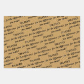 Feuille De Papier Cadeau Wise Owl Merci Pour La Différence Que Vous Avez Fa (Devant)