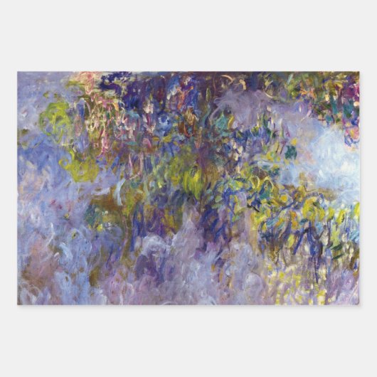 Feuille De Papier Cadeau Wisteria (moitié gauche) par Claude Monet (Devant 3)