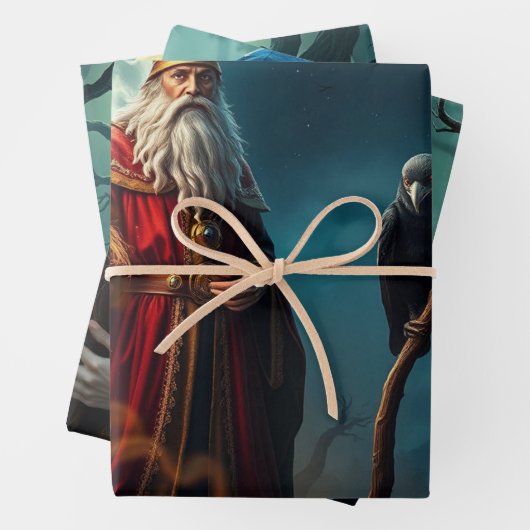 Feuille De Papier Cadeau Wizard (En situation)