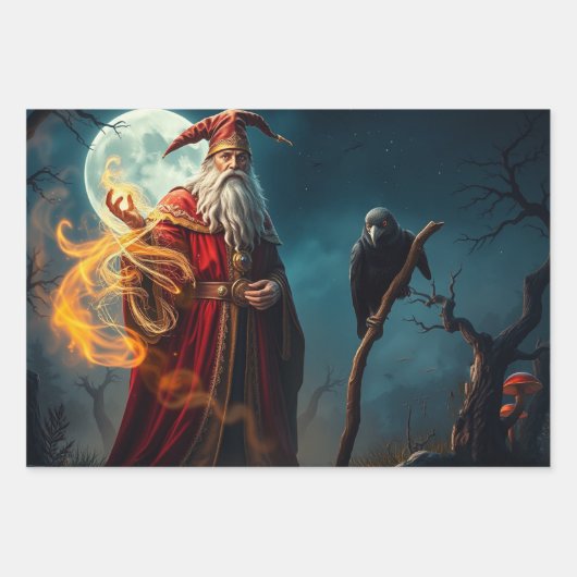 Feuille De Papier Cadeau Wizard (Devant)