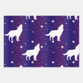 Feuille De Papier Cadeau Wolf Silhouette Starry Night Galaxy Lover Univers (Devant)