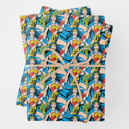 Feuille De Papier Cadeau Wonder Woman Cape (En situation)