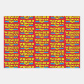 Feuille De Papier Cadeau Wonder Woman Nom et logo (Devant)