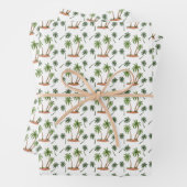 Feuille De Papier Cadeau Wrapping - Palm Trees (En situation)