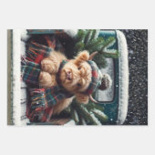 Feuille De Papier Cadeau Wrapping Paper Decoupage 3 Highland Cow Set (Devant 2)