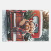 Feuille De Papier Cadeau Wrapping Paper Decoupage 3 Highland Cow Set (Devant)