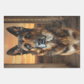 Feuille De Papier Cadeau Wrapping paper German Sheppard Lovers- Decoupage (Devant)