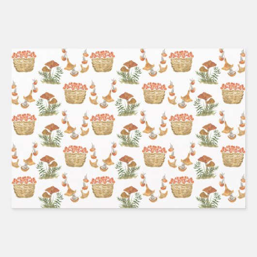 Feuille De Papier Cadeau Wrapping Paper Sheets - Autumn Fall Pumpkin Rabbit (Devant 2)