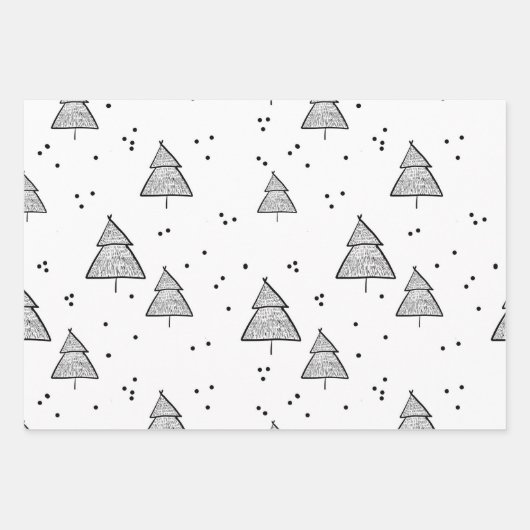 Feuille De Papier Cadeau Wrapping Paper Sheets - Christmas Patterns (Devant)
