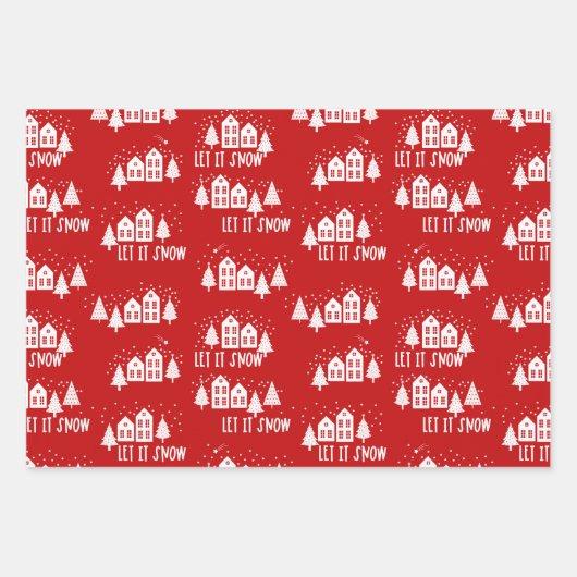 Feuille De Papier Cadeau Wrapping Paper Sheets - Christmas Patterns (Devant 2)