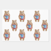 Feuille De Papier Cadeau Wrapping Paper Sheets - Deer, Mug, Bear (Devant 2)