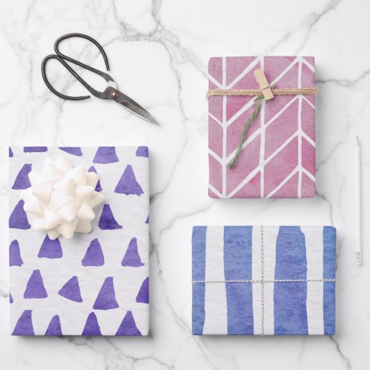 Feuille De Papier Cadeau Wrapping Paper Sheets - Pretty Patterns (Recto)