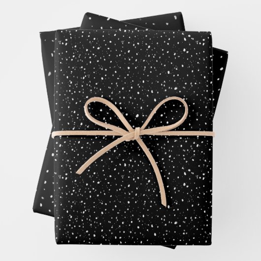 Feuille De Papier Cadeau Wrapping Paper Sheets - Snow Pattern (En situation)