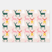 Feuille De Papier Cadeau wrapping paper with Christmas reindeer (Devant 2)