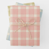 Feuille De Papier Cadeau Wrapping retro gingham paper for Christmas (En situation)