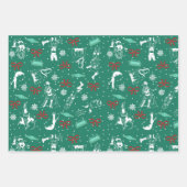 Feuille De Papier Cadeau Wrestling themed wrapping paper - variety 3-pack (Devant)