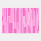 Feuille De Papier Cadeau Wright Hot Rose Mid Century Motif moderne (Devant 3)