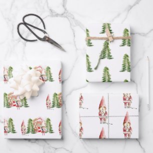 Feuille De Papier Cadeau XMAS Gnome Design 1