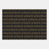 Feuille De Papier Cadeau XOXO Amour et Joyeux anniversaire (Devant)