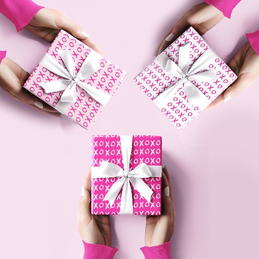 Feuille De Papier Cadeau XOXO Saint-Valentin Saint-Galentin Rose-FROID