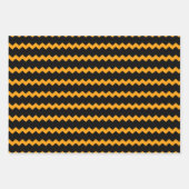 Feuille De Papier Cadeau Yellow & Black Zigzag Chevron Playful & Bold (Devant 3)