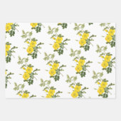 Feuille De Papier Cadeau Yellow Rose Pattern (Devant 2)