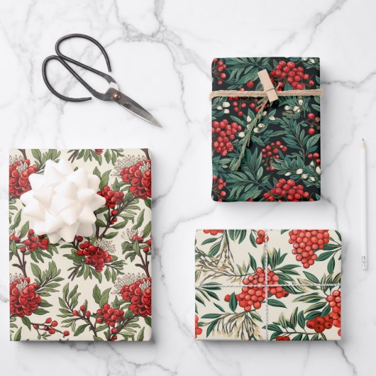 Feuille De Papier Cadeau Yew Berry (Recto)