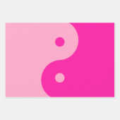 Feuille De Papier Cadeau Yin Yang rose (Devant 2)