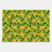 Feuille De Papier Cadeau Ylang Ylang Fleurs Parfumées Exotiques (Devant)