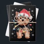 Feuille De Papier Cadeau Yorkie Christmas Chien Long Noël Cadeau<br><div class="desc">Yorkie Christmas Chien Long Noël Cadeau</div>