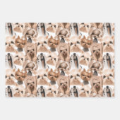 Feuille De Papier Cadeau Yorkshire Terrier Chien Motif (Devant)