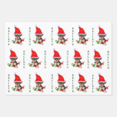 Feuille De Papier Cadeau Yorkshire Terrier Noël (Devant)