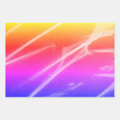 Feuille De Papier Cadeau Zany lignes modernes brillantes ou grèves (Devant)