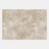Feuille De Papier Cadeau Zebra Print Glam Gold (Devant 2)